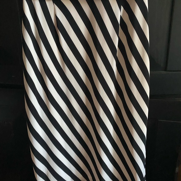 RALPH LAUREN CLASSIC BLACK & WHITE STRIPE BUSINESS CASUAL COCKTAIL DRESS SIZE 2 - Picture 6 of 7